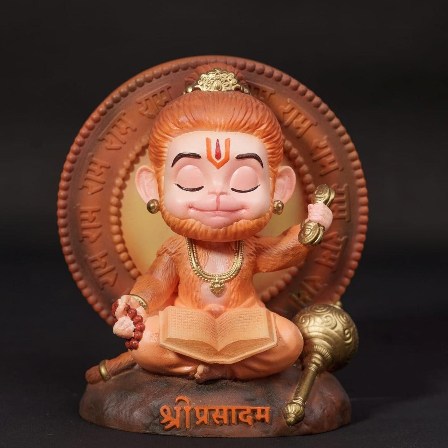 Shri Prasadam Meditating Bal Hanuman Idol Home Temple And Car Dashboard