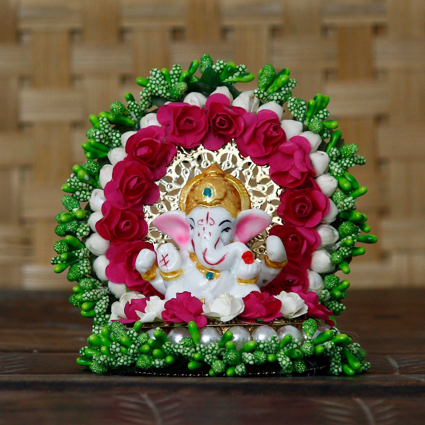 Lord Ganesha Idol on Decorative Handcrafted For Car Dashboard And Home Temples