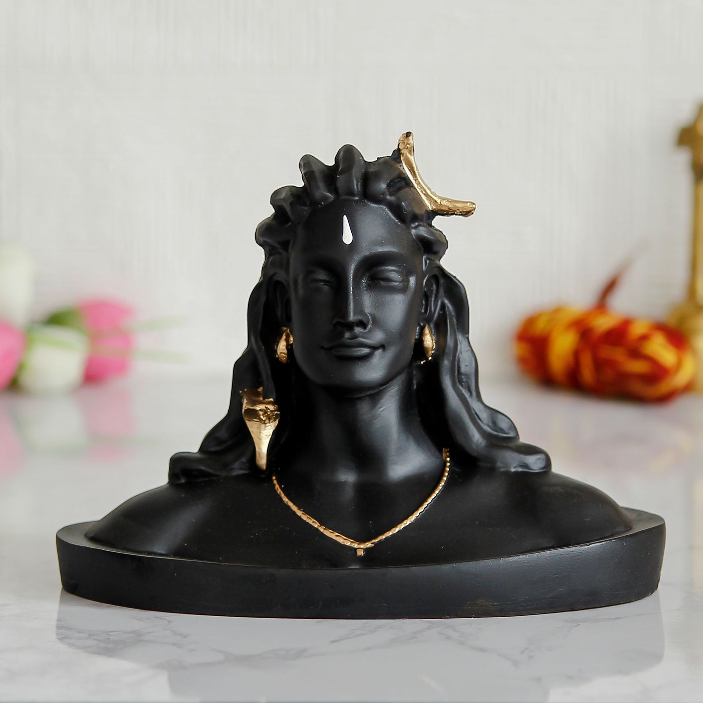 Black Adiyogi Lord Shiva For Car Dashboard And Home Temples