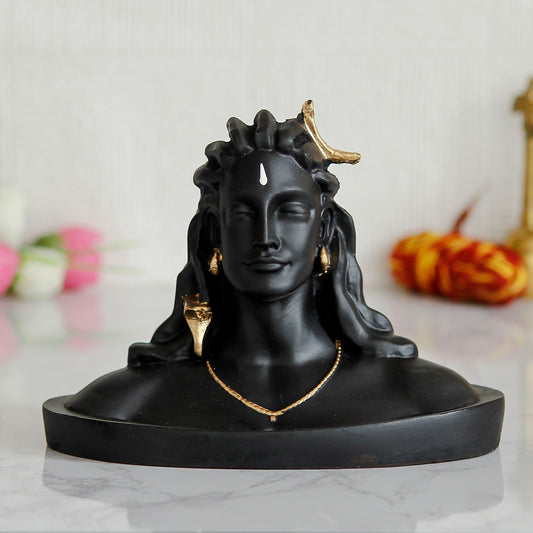 Black Adiyogi Lord Shiva For Car Dashboard And Home Temples